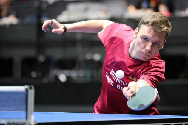 Tobias Hippler bei der Ballannahme. GER Erfurt TT Finals 2026 Deutsche Meisterschaft, Tischtennis Messehalle Erfurt 06.06.2026. GER Erfurt TT Finals 2026 Deutsche Meisterschaft, Tischtennis Messehalle Erfurt 06.06.2026 Thueringen Deutsche Meiterschaft 06.06.2026 Erfurt Copyright: xEibner-Pressefoto JoergxHirschx EP_JHH
