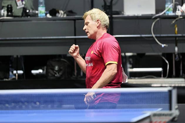Torben Wosik gewinnt mit 3:0 gegen Michael Fuchs. GER Erfurt TT Finals 2026 Deutsche Meisterschaft, Tischtennis Messehalle Erfurt 06.06.2026. GER Erfurt TT Finals 2026 Deutsche Meisterschaft, Tischtennis Messehalle Erfurt 06.06.2026 Thueringen Deutsche Meiterschaft 06.06.2026 Erfurt Copyright: xEibner-Pressefoto JoergxHirschx EP_JHH