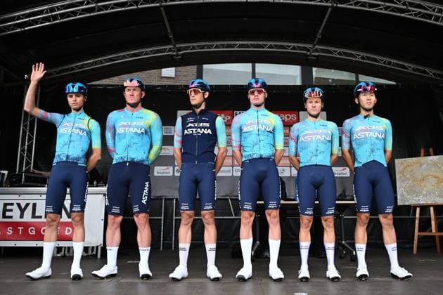 Heistse Pijl 2026 Cycling Race HEIST-OP-DEN-BERG, BELGIUM - JUNE 06 : Xds Astana Team update riders during the 55th edition of Heistse Pijl an UCI Class 1.1 one day cycling road race for Men Elite of km with start in Vosselaar and finish in Heist-op-den-Berg on June 6, 2026 in Heist-op-den-Berg, Belgium, 06 06 2026 Heist-op-den-Berg Belgium  Copyright: xRex