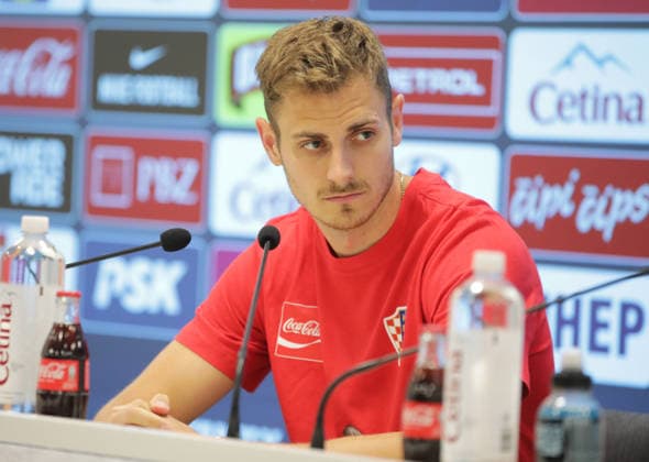 Croatia national team, Nationalteam press in Rijeka Josip Stanisic during Croatia national team press conference, PK, Pressekonferenz at HNK Rijeka Stadium in Rijeka, Croatia on June 06, 2026. as part of pre-world cup training camp and friendly match against Slovenia.  GoranxKovacic PIXSELL