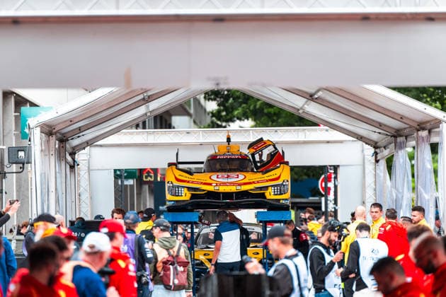 24 HEURES DU MANS 2026 - PESAGE 83 YE Yifei (chn), KUBICA Robert (pol), HANSON Phil (gbr), AF Corse, Ferrari 499P 83, Hypercar, action during Le Pesage of the 24 Hours of Le Mans 2026, 3rd round of the 2026 FIA World Endurance Championship, from June 5 to 6, 2026 on the Place de la RÃ publique in Le Mans, France - Copyright: xDPPIx