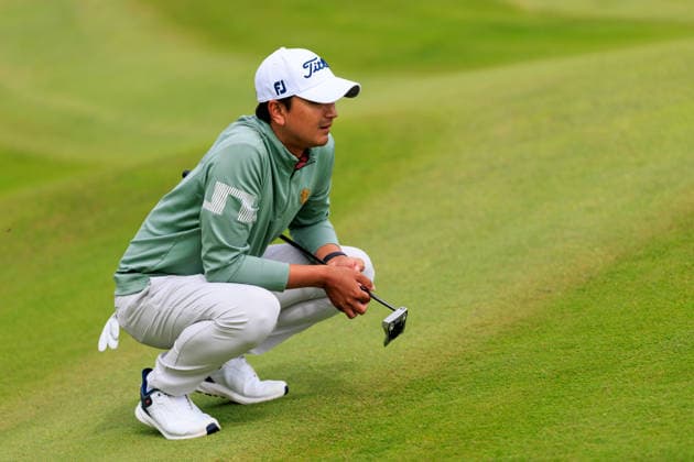 2026-06-06 Day 3 - KLM Open AMSTERDAM, NETHERLANDS - JUNE 6: Sadom Kaewkanjana of Thailand during Day 3 at the KLM Open at The International on June 6, 2026 in Amsterdam, Netherlands. Amsterdam The International Netherlands Content not available for redistribution in The Netherlands directly or indirectly through any third parties. Copyright: xMarcelxvanxPlateringenx