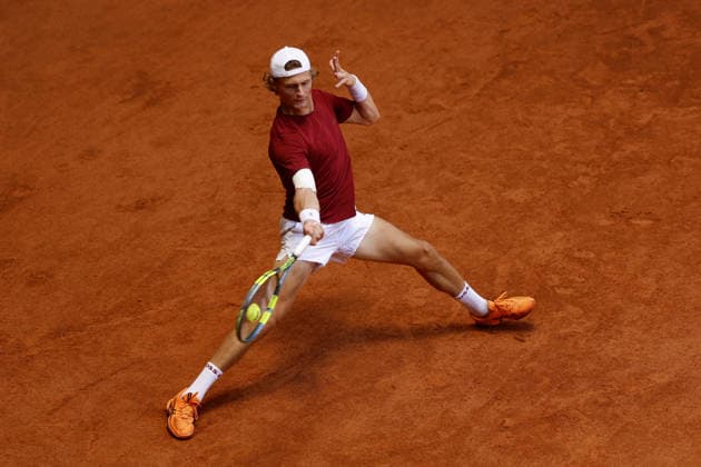 Hynek Barton from Czechia in action during the men s tennis challenger UniCredit Czech Open, in Prostejov, Czech Republic, on June 6, 2026. (CTKxPhoto PavelxLebeda) CTKPhotoF202606060003201  CTKPhotoF202606060003201