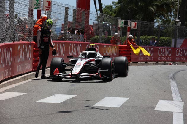 06.06.2026, Circuit de Monaco, Monte Carlo, Formel 1 Louis Vuitton Grand Prix Monaco 2026 ,im Bild Unfall von Oliver Bearman (GBR), TGR Haas F1 Team (Photo by Alessandro Martellotta Hasan Bratic DeFodi Images) -