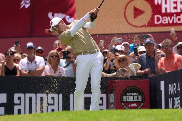 Sergio Garcia of Fireballs GC plays his tee shot on the 1st hole following the shotgun start during the LIV Golf Andalucia tournament at Real Club Valderrama on June 6, 2026, in San Roque, Cadiz, Spain. (Photo by Camilla Stolen Imago) San Roque Spain Copyright: xCamillaxStolenx L1134264