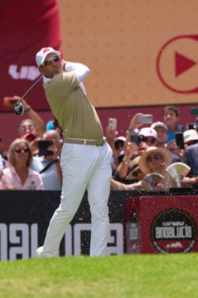 Sergio Garcia of Fireballs GC plays his tee shot on the 1st hole following the shotgun start during the LIV Golf Andalucia tournament at Real Club Valderrama on June 6, 2026, in San Roque, Cadiz, Spain. (Photo by Camilla Stolen Imago) San Roque Spain Copyright: xCamillaxStolenx L1134266