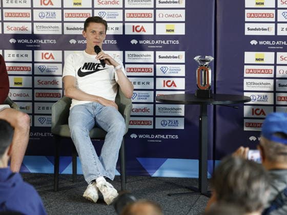 STOCKHOLM, SWEDEN 20260606 Andreas Almgren during a press conference, PK, Pressekonferenz at Scandic Continental ahead of Sunday s Diamond League gala (Bauhaus gala). STOCKHOLM SWEDEN x60160x