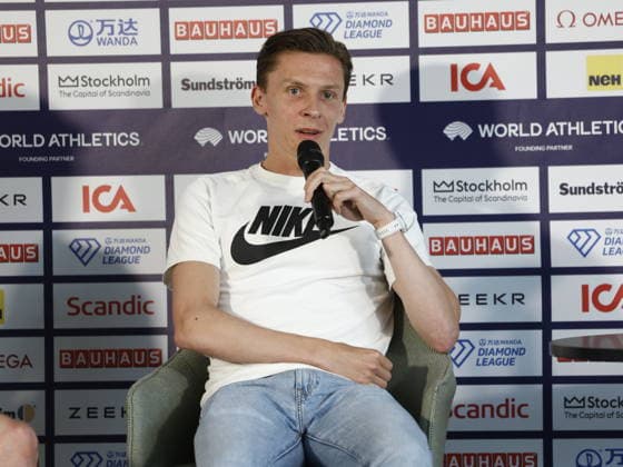 STOCKHOLM, SWEDEN 20260606 Andreas Almgren during a press conference, PK, Pressekonferenz at Scandic Continental ahead of Sunday s Diamond League gala (Bauhaus gala). STOCKHOLM SWEDEN x60160x