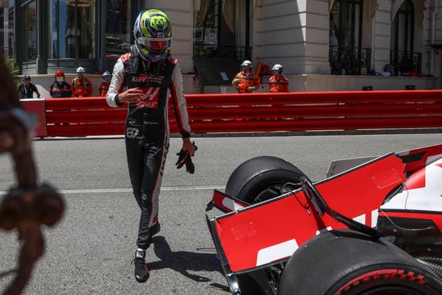 Formula 1 Louis Vuitton Grand Prix de Monaco 2026 Oliver Bearman (GBR), TGR Haas F1 Team, VF-26 crash during free practice 3 during Formula 1 Louis Vuitton Grand Prix de Monaco 2026 on June 6., 2026 in Monaco, Monte-Carlo, Monaco Zsombor Toth Monaco Monte-Carlo Monaco