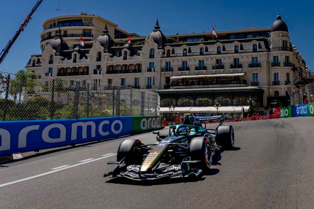 MONACO - Formula 1 driver Fernando Alonso of Aston Martin Aramco Formula 1 Team during the Formula 1 Monaco Grand Prix on the Monaco Street Circuit on June 6, 2026 in Monaco, Monaco. (Photo by DeFodi Images) -