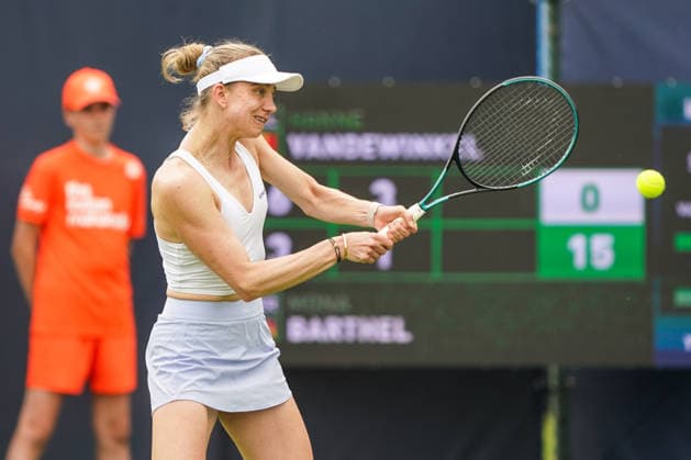 2026-06-06 - Libema Open 2026 ROSMALEN, NETHERLANDS - JUNE 6: Mona Barthel of Germany during the Libema Open 2026 at the Autotron on June 6, 2026 in Rosmalen, Netherlands Rosmalen Autotron Netherlands Content not available for redistribution in The Netherlands directly or indirectly through any third parties. Copyright: xAndrexWeeningx