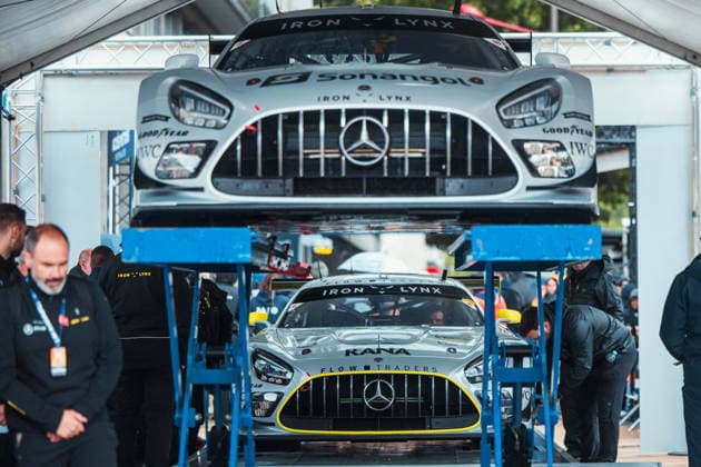 24 HEURES DU MANS 2026 - PESAGE 79 ZELGER Johannes (ita), CRESSONI Matteo (ita), HODENIUS Lin (ned), Iron Lynx, Mercedes-AMG LMGT3 79, LM GT3, during Le Pesage of the 24 Hours of Le Mans 2026, 3rd round of the 2026 FIA World Endurance Championship, from June 5 to 6, 2026 on the Place de la RÃ publique in Le Mans, France - Copyright: xDPPIx