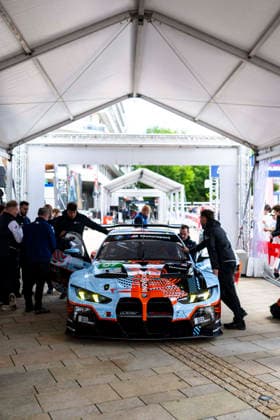 24 HEURES DU MANS 2026 - PESAGE 69 MCINTOSH Anthony (usa), THOMPSON Parker (can), HARPER Daniel (gbr), Team WRT, BMW M4 LMGT3 Evo 69, LM GT3, during Le Pesage of the 24 Hours of Le Mans 2026, 3rd round of the 2026 FIA World Endurance Championship, from June 5 to 6, 2026 on the Place de la RÃ publique in Le Mans, France - Le MansFrance  Copyright: xFabrizioxBoldonix