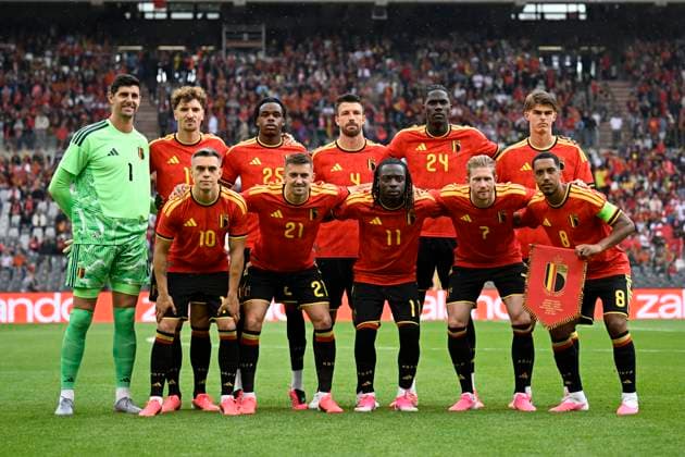 Belgium v Tunisia UEFA International Friendly, Länderspiel, Nationalmannschaft Game BRUSSELS, BELGIUM - JUNE 06 : The team of Belgium ahead of the pre-World Cup international friendly game match between Belgium and Tunisia in preparation of the FIFA 2026 World Cup Football Championship on June 6, 2026 in Brussels, Belgium, 06 06 2026 Brussels Belgium  Copyright: xTomasxSiskx