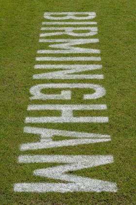 RECORD DATE NOT STATED 6th June 2026; The Edgbaston Priory Club, Birmingham, Midlands, England; 2026 Lexus Birmingham Open Tennis, Day Eight; The venue stencilled on the court grass GodfreyxPitt