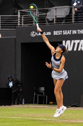 RECORD DATE NOT STATED 6th June 2026; The Edgbaston Priory Club, Birmingham, Midlands, England; 2026 Lexus Birmingham Open Tennis, Day Eight; Rebeka Masarova (SUI) serves in her semi final match against Alexandra Eala (PHI) GodfreyxPitt