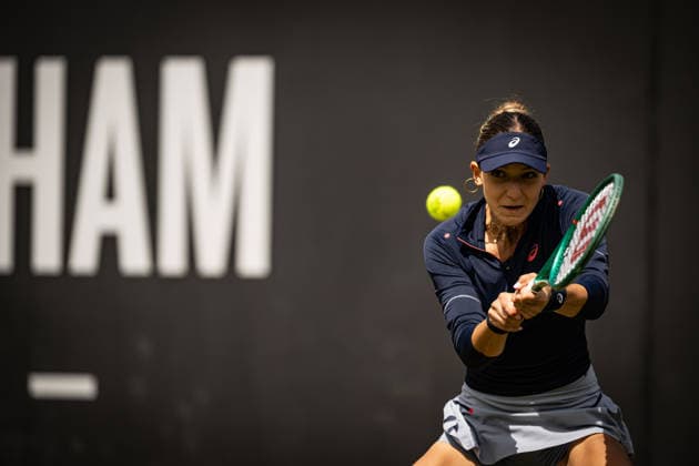 RECORD DATE NOT STATED 6th June 2026; The Edgbaston Priory Club, Birmingham, Midlands, England; 2026 Lexus Birmingham Open Tennis, Day Eight; Rebeka Masarova (SUI) in action in her semi final match against Alexandra Eala (PHI) GodfreyxPitt