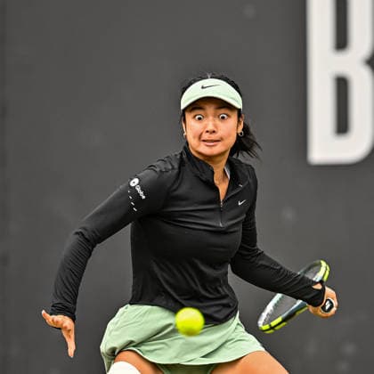RECORD DATE NOT STATED 6th June 2026; The Edgbaston Priory Club, Birmingham, Midlands, England; 2026 Lexus Birmingham Open Tennis, Day Eight; Alexandra Eala (PHI) plays a forehand in her semi final match against Rebeka Masarova (SUI) GodfreyxPitt