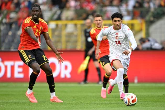 Belgium v Tunisia UEFA International Friendly, Länderspiel, Nationalmannschaft Game BRUSSELS, BELGIUM - JUNE 06 : Onana Amadou midfielder of Belgium during the pre-World Cup international friendly game match between Belgium and Tunisia in preparation of the FIFA 2026 World Cup Football Championship on June 6, 2026 in Brussels, Belgium, 06 06 2026 Brussels Belgium  Copyright: xNicoxVereeckenx
