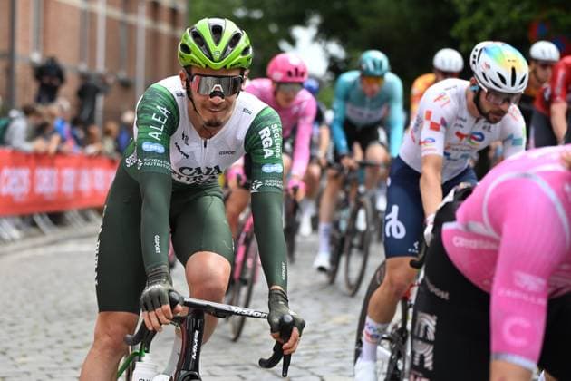 Heistse Pijl 2026 Cycling Race HEIST-OP-DEN-BERG, BELGIUM - JUNE 06 : Caja Rural - Seguros Rga rider during the 55th edition of Heistse Pijl an UCI Class 1.1 one day cycling road race for Men Elite of km with start in Vosselaar and finish in Heist-op-den-Berg on June 6, 2026 in Heist-op-den-Berg, Belgium, 06 06 2026 Heist-op-den-Berg Belgium  Copyright: xRex