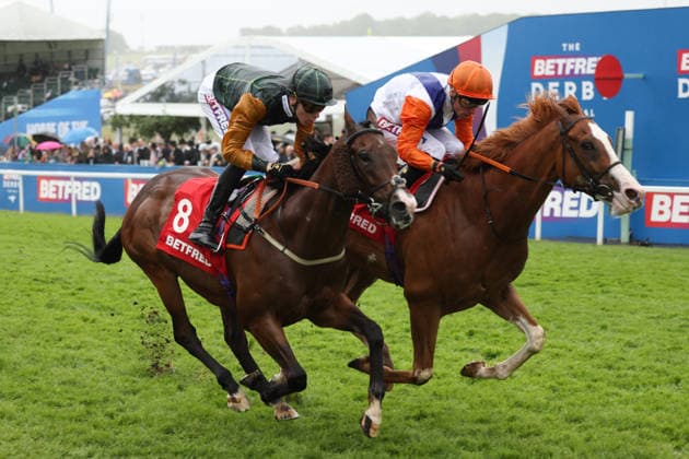 Ten Bob Tony (J. Kieran Shoemark T. Ed Walker) wins the Betfred Tottenham Corner Stakes during The Derby Meeting at Epsom Racecourse, Epsom, UK on 6 June 2026. Copyright: xKenxSparksx 45050007