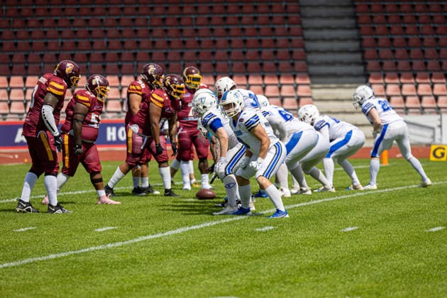 American Football, Kassel, Kassel Titans vs. AFC Rüsselsheim Crusaders, Auestadion Kassel; 06.06.2026 American Football, Kassel, Germany - 06.06.2026: Spiel der Kassel Titans vs. AFC Rüsselsheim Crusaders, Auestadion Kassel Copyright: xBEAUTIFULxSPORTS Freudensteinx