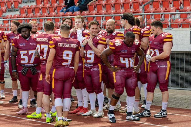 American Football, Kassel, Kassel Titans vs. AFC Rüsselsheim Crusaders, Auestadion Kassel; 06.06.2026 American Football, Kassel, Germany - 06.06.2026: Spiel der Kassel Titans vs. AFC Rüsselsheim Crusaders, Auestadion Kassel Copyright: xBEAUTIFULxSPORTS Freudensteinx