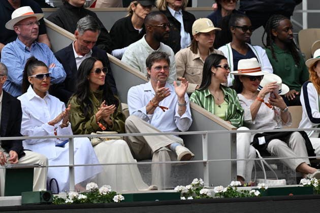 2026 French Open (Roland-Garros) - Women s singles final PARIS, FRANCE - JUNE 06: Ines de Ramon and Brad Pitt the women s final singles match on day 14 of the French Open tennis tournament on Court Philippe-Chatrier at the Roland-Garros Complex in Paris, France on June 6, 2026. Mustafa Yalçin Anadolu Paris France. Editorial use only. Please get in touch for any other usage.  Copyright: x2026xAnadoluxMustafaxYalcÄ±nx