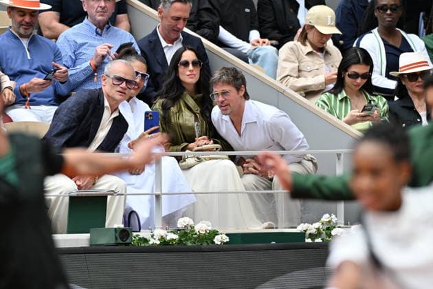 2026 French Open (Roland-Garros) - Women s singles final PARIS, FRANCE - JUNE 06: Ines de Ramon and Brad Pitt the women s final singles match on day 14 of the French Open tennis tournament on Court Philippe-Chatrier at the Roland-Garros Complex in Paris, France on June 6, 2026. Mustafa Yalçin Anadolu Paris France. Editorial use only. Please get in touch for any other usage.  Copyright: x2026xAnadoluxMustafaxYalcÄ±nx