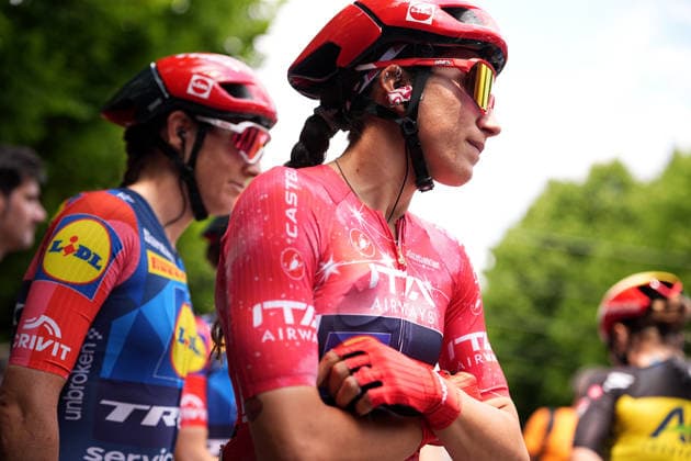 The red jersey Italy™s Elisa Balsamo of Lidl - Trek™s during Stage 8 of the Giro d™Italia Women, from Rivoli to Sestriere, Italy, Saturday, June 6, 2026  Copyright: xMarcoxAlpozzi LaPressex