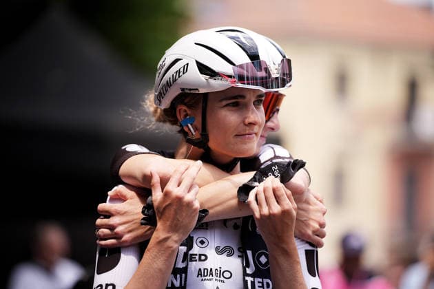 New Zealand™s Ally MarÃ e Wollaston of FDJ United - Suez™s and Italy™s Vittoria Guazzini of FDJ United - Suez™s during Stage 8 of the Giro d™Italia Women, from Rivoli to Sestriere, Italy, Saturday, June 6, 2026  Copyright: xMarcoxAlpozzi LaPressex
