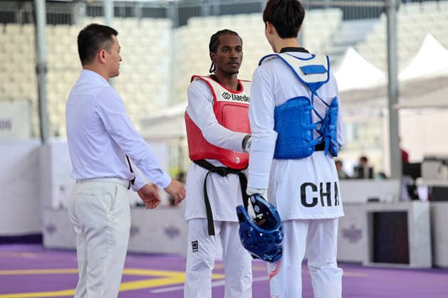 IPA85393692 - Y. Liang (China) vs O.G. Salim (Hungary) -68kg, Rome World taekwondo Grand Prix 2026 during World Taekwondo Roma Grand Prix 2026, Taekwondo match in Rome, Italy, June 06 2026  Copyright: xLuigixMariani IPAxSportx xx 85393692