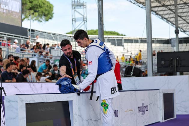 IPA85393697 - J.V. Souza (Brazil) -68kg, Rome World taekwondo Grand Prix 2026 during World Taekwondo Roma Grand Prix 2026, Taekwondo match in Rome, Italy, June 06 2026  Copyright: xLuigixMariani IPAxSportx xx 85393697