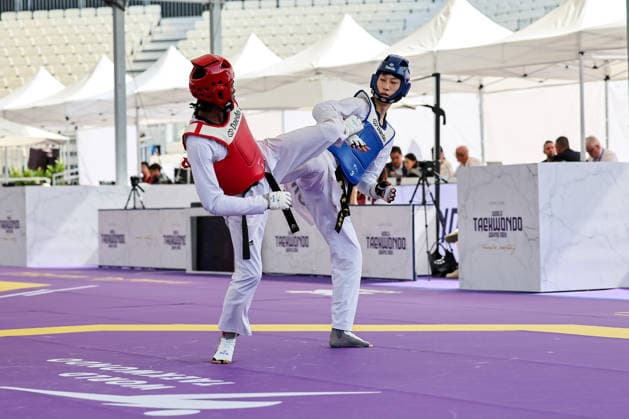 IPA85393702 - Y. Liang (China) vs O.G. Salim (Hungary) -68kg, Rome World taekwondo Grand Prix 2026 during World Taekwondo Roma Grand Prix 2026, Taekwondo match in Rome, Italy, June 06 2026  Copyright: xLuigixMariani IPAxSportx xx 85393702
