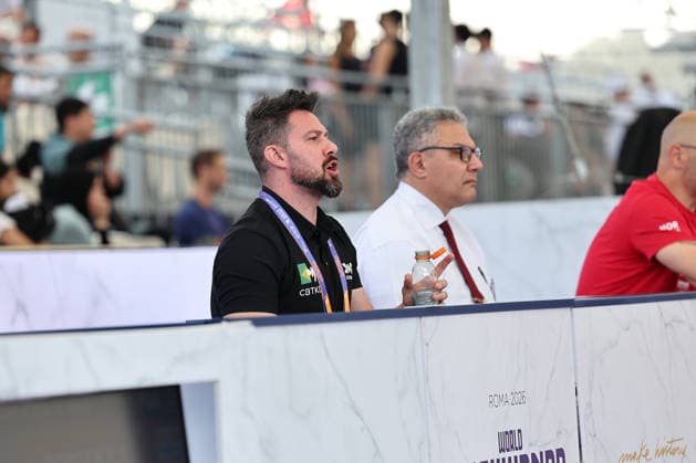 IPA85393705 - coach of J.V. Souza (Brazil) -68kg, Rome World taekwondo Grand Prix 2026 during World Taekwondo Roma Grand Prix 2026, Taekwondo match in Rome, Italy, June 06 2026  Copyright: xLuigixMariani IPAxSportx xx 85393705