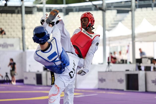 IPA85393708 - Y. Liang (China) vs O.G. Salim (Hungary) -68kg, Rome World taekwondo Grand Prix 2026 during World Taekwondo Roma Grand Prix 2026, Taekwondo match in Rome, Italy, June 06 2026  Copyright: xLuigixMariani IPAxSportx xx 85393708
