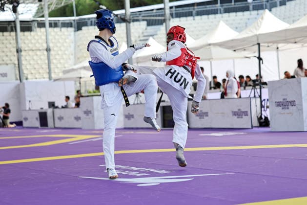 IPA85393709 - Y. Liang (China) vs O.G. Salim (Hungary) -68kg, Rome World taekwondo Grand Prix 2026 during World Taekwondo Roma Grand Prix 2026, Taekwondo match in Rome, Italy, June 06 2026  Copyright: xLuigixMariani IPAxSportx xx 85393709