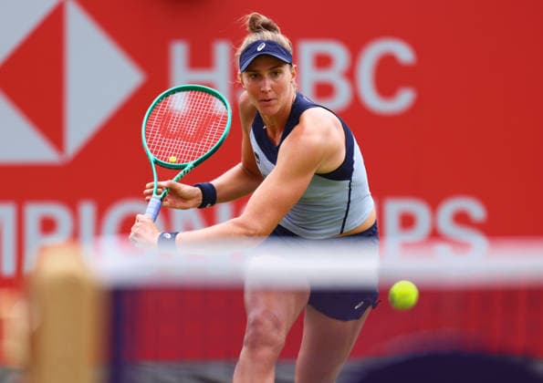 2026 HSBC Tennis Championships, Queens Club, London, UK - 06 06 2026 Beatrice Haddad Maia (BRA) in action during her Qualifying match against Heather Watson (GBR) in the HSBC 2026 Championships at Queens Club in London London Queens Club London GBR Copyright: xMarkxGreenwoodx