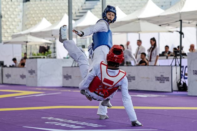 CONTACT - Taekwondo - World Taekwondo Rome Grand Prix 2026 Photo by IPA ABACAPRESS.COM85393691 - Y. Liang (China) vs O.G. Salim (Hungary) -68kg, Rome World taekwondo Grand Prix 2026 during World Taekwondo Roma Grand Prix 2026, Taekwondo match in Rome, Italy, June 06 2026 Roma Italy  Copyright: xIPAxSport ABACAx