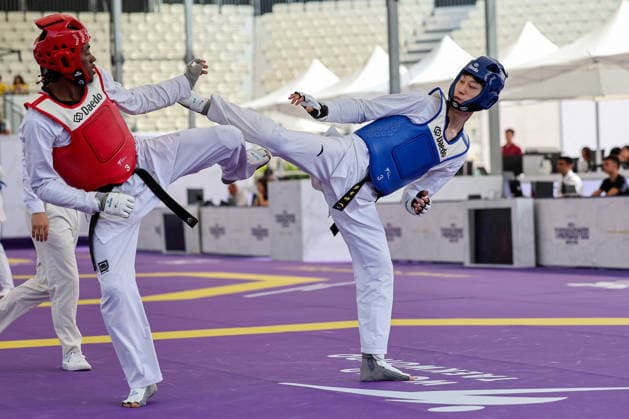CONTACT - Taekwondo - World Taekwondo Rome Grand Prix 2026 Photo by IPA ABACAPRESS.COM85393700 - Y. Liang (China) vs O.G. Salim (Hungary) -68kg, Rome World taekwondo Grand Prix 2026 during World Taekwondo Roma Grand Prix 2026, Taekwondo match in Rome, Italy, June 06 2026 Roma Italy  Copyright: xIPAxSport ABACAx