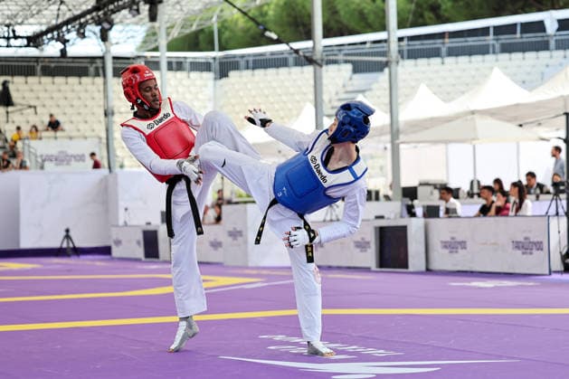CONTACT - Taekwondo - World Taekwondo Rome Grand Prix 2026 Photo by IPA ABACAPRESS.COM85393695 - Y. Liang (China) vs O.G. Salim (Hungary) -68kg, Rome World taekwondo Grand Prix 2026 during World Taekwondo Roma Grand Prix 2026, Taekwondo match in Rome, Italy, June 06 2026 Roma Italy  Copyright: xIPAxSport ABACAx