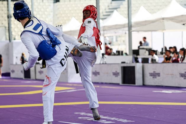 CONTACT - Taekwondo - World Taekwondo Rome Grand Prix 2026 Photo by IPA ABACAPRESS.COM85393703 - Y. Liang (China) vs O.G. Salim (Hungary) -68kg, Rome World taekwondo Grand Prix 2026 during World Taekwondo Roma Grand Prix 2026, Taekwondo match in Rome, Italy, June 06 2026 Roma Italy  Copyright: xIPAxSport ABACAx