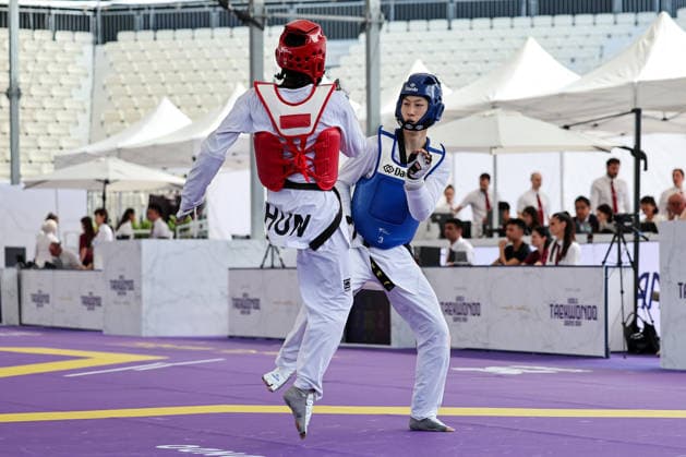 CONTACT - Taekwondo - World Taekwondo Rome Grand Prix 2026 Photo by IPA ABACAPRESS.COM85393698 - Y. Liang (China) vs O.G. Salim (Hungary) -68kg, Rome World taekwondo Grand Prix 2026 during World Taekwondo Roma Grand Prix 2026, Taekwondo match in Rome, Italy, June 06 2026 Roma Italy  Copyright: xIPAxSport ABACAx
