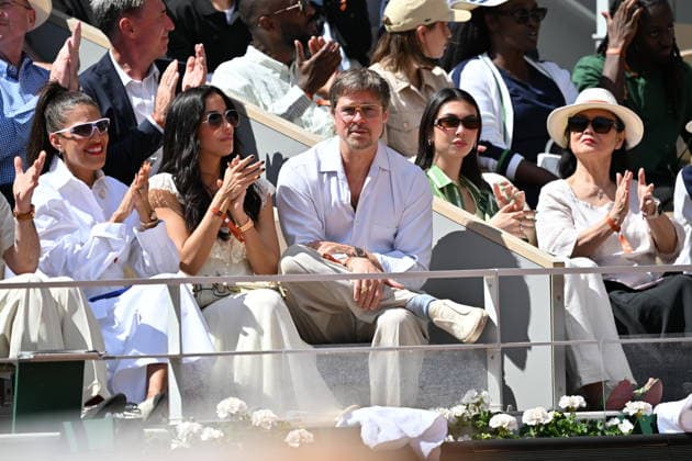 2026 French Open (Roland-Garros) - Women s singles final PARIS, FRANCE - JUNE 06: Brad Pitt is seen during the women s final singles match on day 14 of the French Open tennis tournament on Court Philippe-Chatrier at the Roland-Garros Complex in Paris, France on June 6, 2026. Mustafa Yalcin Anadolu Paris France. Editorial use only. Please get in touch for any other usage.  Copyright: x2026xAnadoluxMustafaxYalcinx