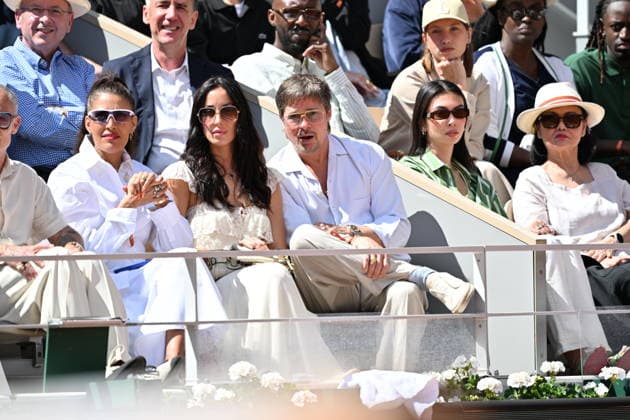 2026 French Open (Roland-Garros) - Women s singles final PARIS, FRANCE - JUNE 06: Brad Pitt is seen during the women s final singles match on day 14 of the French Open tennis tournament on Court Philippe-Chatrier at the Roland-Garros Complex in Paris, France on June 6, 2026. Mustafa Yalcin Anadolu Paris France. Editorial use only. Please get in touch for any other usage.  Copyright: x2026xAnadoluxMustafaxYalcinx