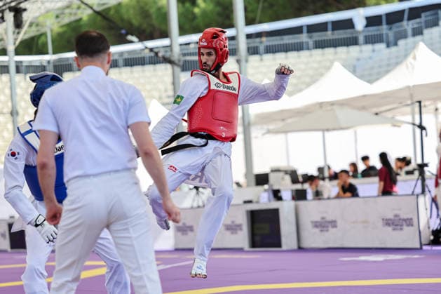 IPA85394323 - E. Pontese (Brazil) -68kg, Roma World Taekwondo Grand Prix 2026 during World Taekwondo Roma Grand Prix 2026, Taekwondo match in Rome, Italy, June 06 2026  Copyright: xLuigixMariani IPAxSportx xx 85394323