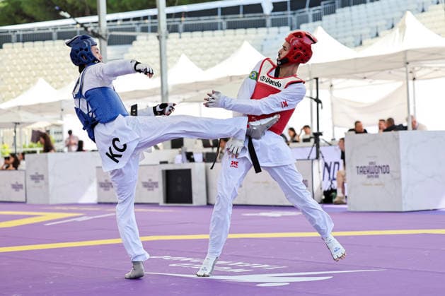 IPA85394319 - W.H. Jung (Korea) vs E. Pontese (Brazil) -68kg, Roma World Taekwondo Grand Prix 2026 during World Taekwondo Roma Grand Prix 2026, Taekwondo match in Rome, Italy, June 06 2026  Copyright: xLuigixMariani IPAxSportx xx 85394319
