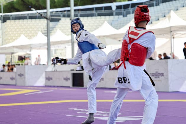 CONTACT - Taekwondo - World Taekwondo Rome Grand Prix 2026 Photo by IPA ABACAPRESS.COM85394317 - W.H. Jung (Korea) vs E. Pontese (Brazil) -68kg, Roma World Taekwondo Grand Prix 2026 during World Taekwondo Roma Grand Prix 2026, Taekwondo match in Rome, Italy, June 06 2026 Roma Italy  Copyright: xIPAxSport ABACAx