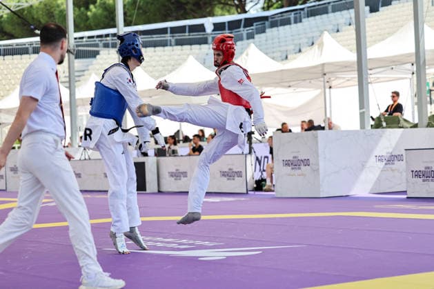 CONTACT - Taekwondo - World Taekwondo Rome Grand Prix 2026 Photo by IPA ABACAPRESS.COM85394313 - W.H. Jung (Korea) vs E. Pontese (Brazil) -68kg, Roma World Taekwondo Grand Prix 2026 during World Taekwondo Roma Grand Prix 2026, Taekwondo match in Rome, Italy, June 06 2026 Roma Italy  Copyright: xIPAxSport ABACAx