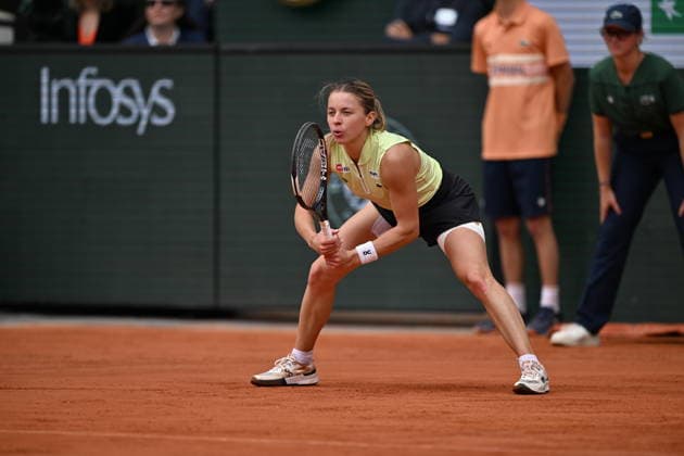 2026 French Open (Roland-Garros) - Women s singles final PARIS, FRANCE - JUNE 06: Maja Chwalinska of Poland in action against Mirra Andreeva (not seen) during the women s final singles match on day 14 of the French Open tennis tournament on Court Philippe-Chatrier at the Roland-Garros Complex in Paris, France on June 6, 2026. Mustafa Yalcin Anadolu Paris France. Editorial use only. Please get in touch for any other usage.  Copyright: x2026xAnadoluxMustafaxYalcinx